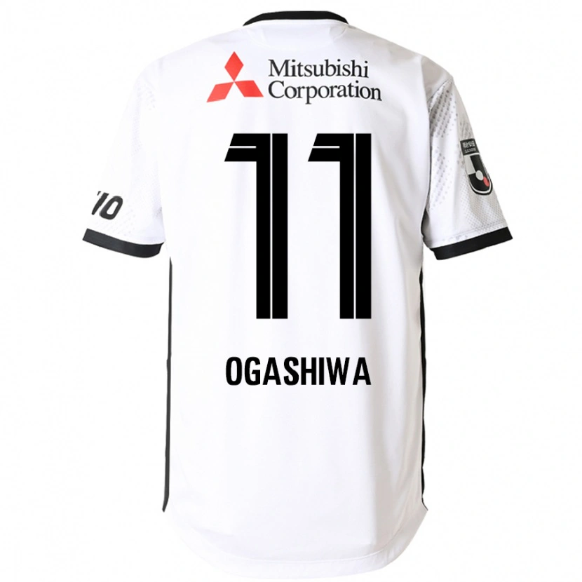 Danxen Bambino Maglia Tsuyoshi Ogashiwa #11 Bianco Nero Kit Gara Away 2025/26 Maglietta