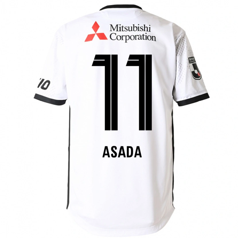 Danxen Bambino Maglia Rui Asada #11 Bianco Nero Kit Gara Away 2025/26 Maglietta