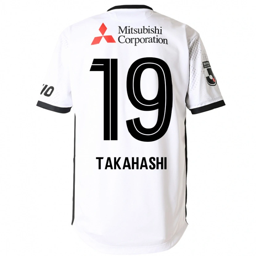 Danxen Bambino Maglia Yuya Takahashi #19 Bianco Nero Kit Gara Away 2025/26 Maglietta