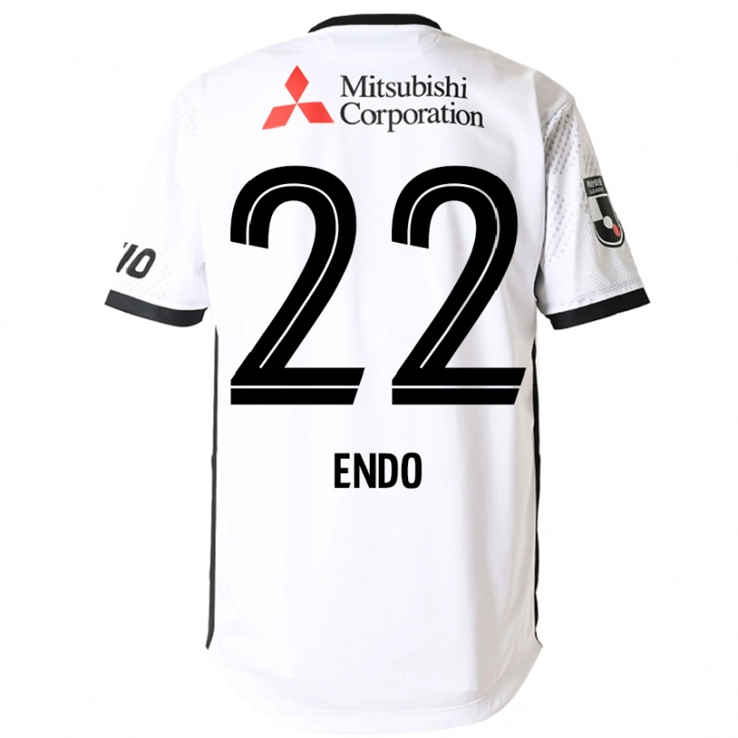 Danxen Bambino Maglia Keita Endo #22 Bianco Nero Kit Gara Away 2025/26 Maglietta