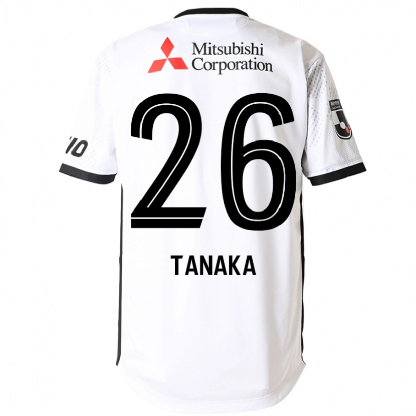 Danxen Bambino Maglia Haruto Tanaka #26 Bianco Nero Kit Gara Away 2025/26 Maglietta