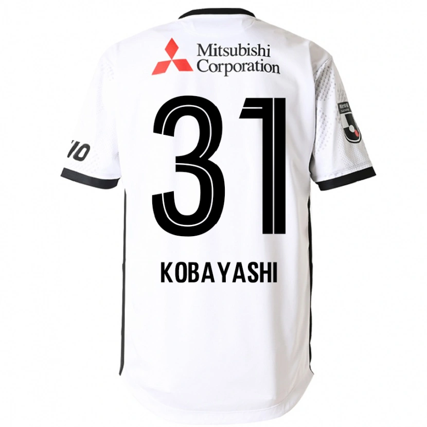 Danxen Bambino Maglia Masataka Kobayashi #31 Bianco Nero Kit Gara Away 2025/26 Maglietta