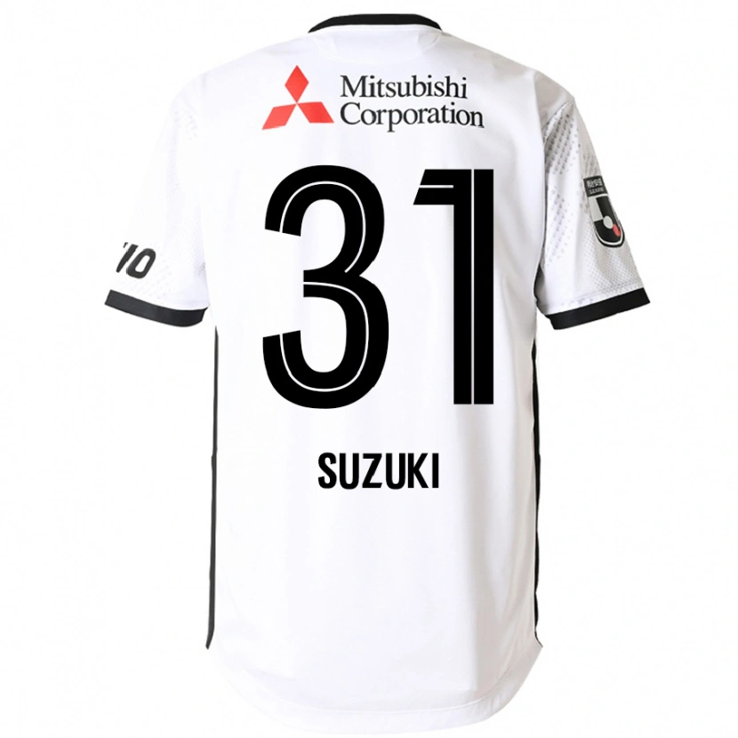 Danxen Bambino Maglia Kaede Suzuki #31 Bianco Nero Kit Gara Away 2025/26 Maglietta