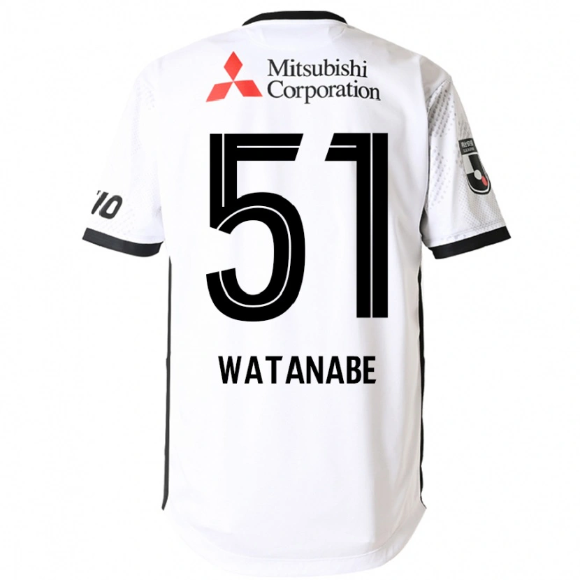 Danxen Bambino Maglia Matthew Watanabe #51 Bianco Nero Kit Gara Away 2025/26 Maglietta