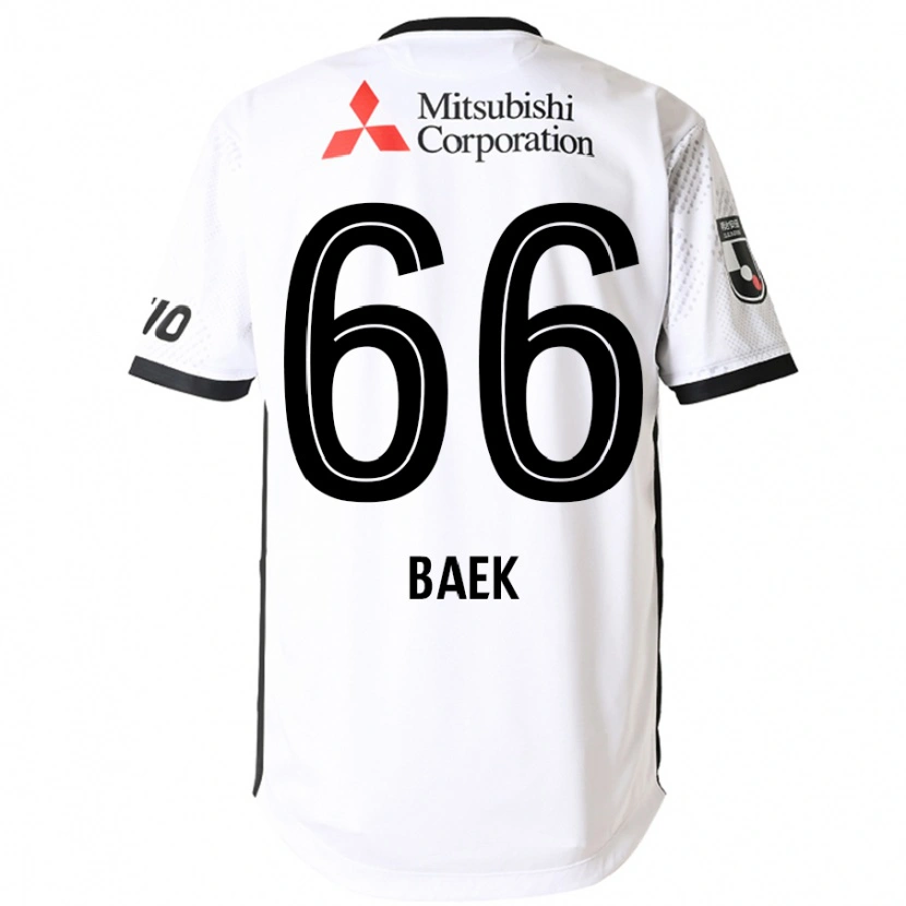 Danxen Bambino Maglia In-Hwan Baek #66 Bianco Nero Kit Gara Away 2025/26 Maglietta
