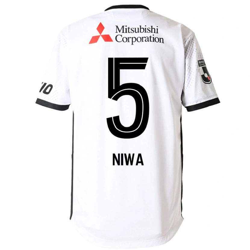 Danxen Bambino Maglia Daiki Niwa #5 Bianco Nero Kit Gara Away 2025/26 Maglietta