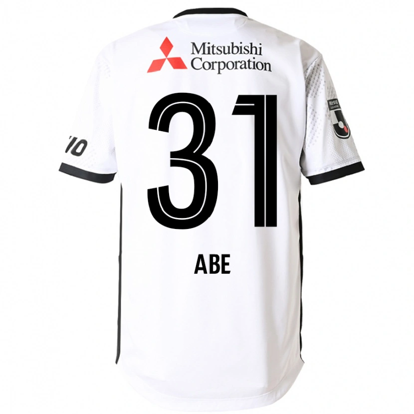 Danxen Bambino Maglia Shuto Abe #31 Bianco Nero Kit Gara Away 2025/26 Maglietta