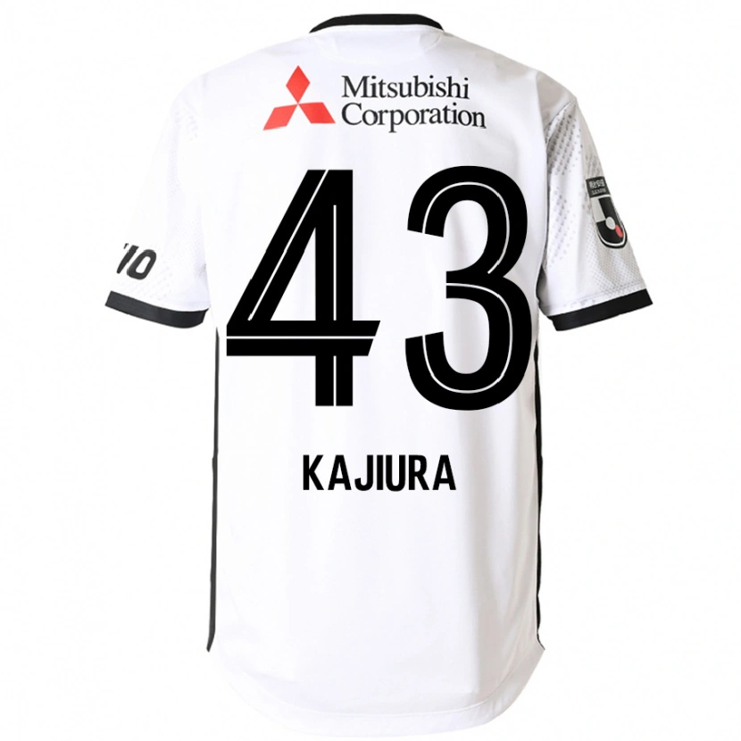 Danxen Bambino Maglia Yuki Kajiura #43 Bianco Nero Kit Gara Away 2025/26 Maglietta