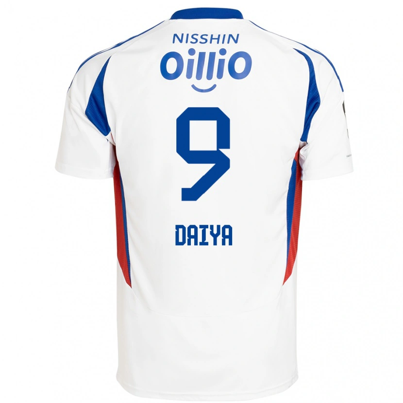 Danxen Bambino Maglia Daiya Tono #9 Bianco Blu Royal Kit Gara Away 2025/26 Maglietta