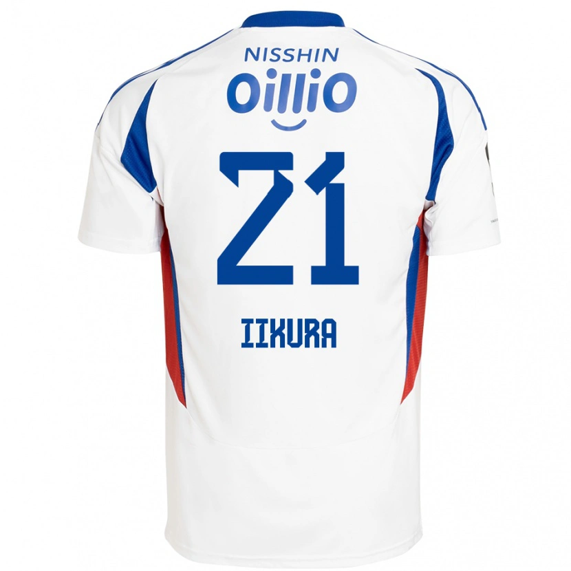 Danxen Bambino Maglia Hiroki Iikura #21 Bianco Blu Royal Kit Gara Away 2025/26 Maglietta