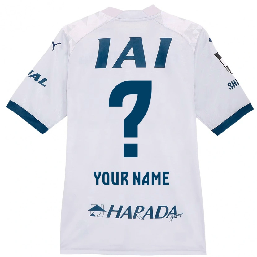 Danxen Bambino Maglia Il Tuo Nome #0 Bianco Blu Royal Kit Gara Away 2025/26 Maglietta