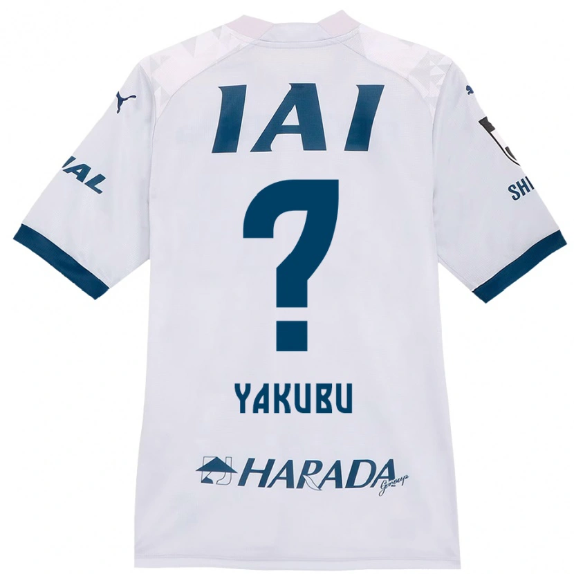 Danxen Bambino Maglia Aziz Yakubu #0 Bianco Blu Royal Kit Gara Away 2025/26 Maglietta