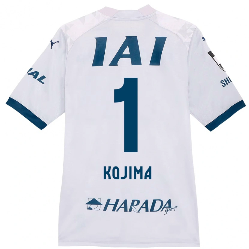 Danxen Bambino Maglia Shuta Kojima #1 Bianco Blu Royal Kit Gara Away 2025/26 Maglietta