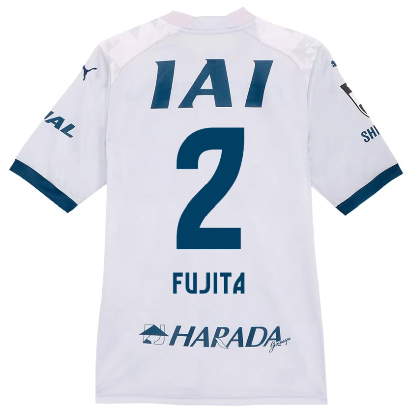 Danxen Bambino Maglia Shunsuke Fujita #2 Bianco Blu Royal Kit Gara Away 2025/26 Maglietta