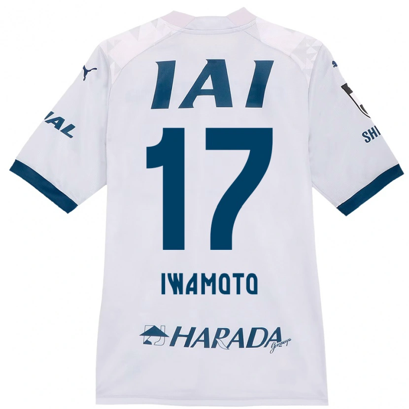 Danxen Bambino Maglia Shogo Iwamoto #17 Bianco Blu Royal Kit Gara Away 2025/26 Maglietta