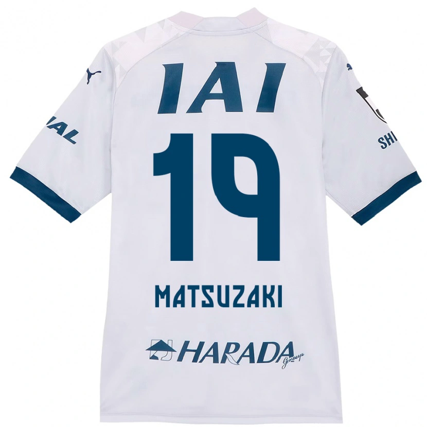 Danxen Bambino Maglia Kai Matsuzaki #19 Bianco Blu Royal Kit Gara Away 2025/26 Maglietta
