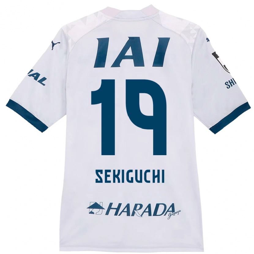 Danxen Bambino Maglia Kota Sekiguchi #19 Bianco Blu Royal Kit Gara Away 2025/26 Maglietta