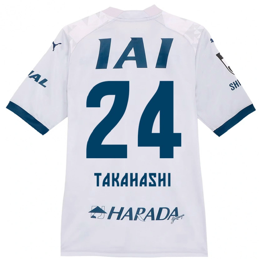 Danxen Bambino Maglia Yuzuki Takahashi #24 Bianco Blu Royal Kit Gara Away 2025/26 Maglietta