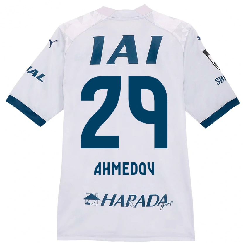 Danxen Bambino Maglia Ahmed Ahmedov #29 Bianco Blu Royal Kit Gara Away 2025/26 Maglietta