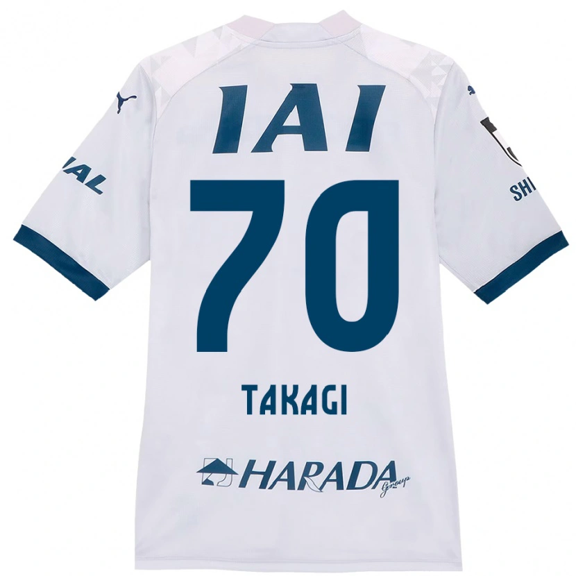 Danxen Bambino Maglia Sen Takagi #70 Bianco Blu Royal Kit Gara Away 2025/26 Maglietta