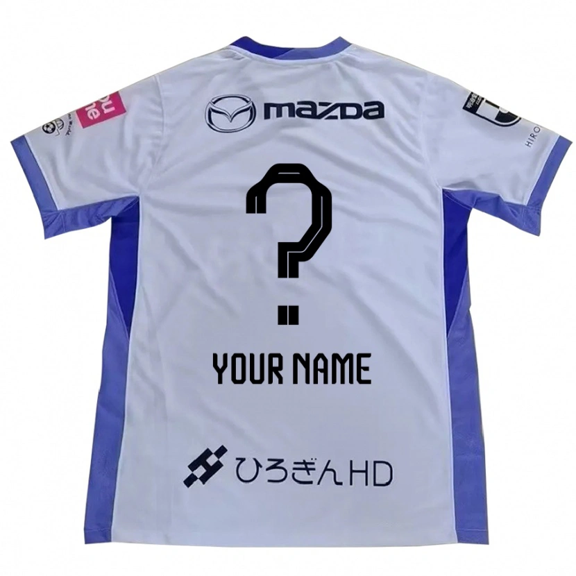 Danxen Bambino Maglia Il Tuo Nome #0 Bianco Arancione Kit Gara Away 2025/26 Maglietta
