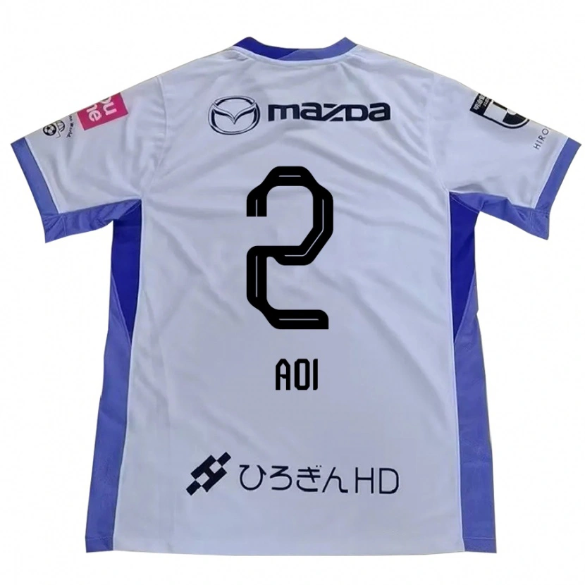 Danxen Bambino Maglia Yutaro Aoi #2 Bianco Arancione Kit Gara Away 2025/26 Maglietta