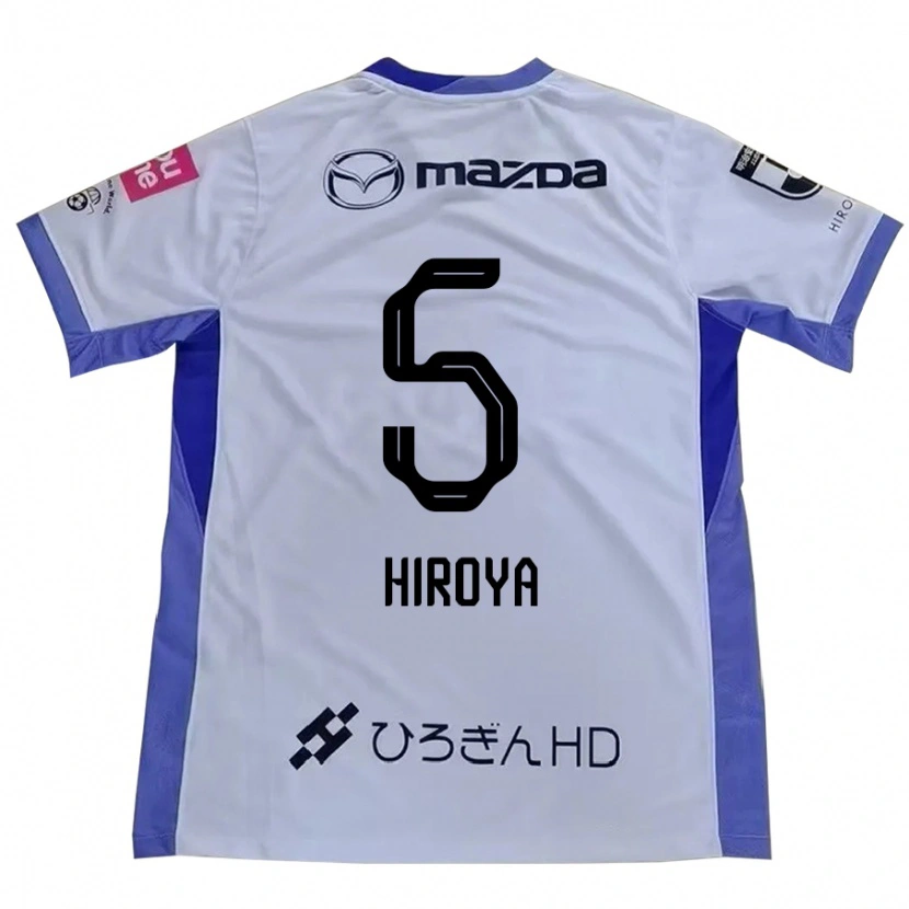 Danxen Bambino Maglia Hiroya Matsumoto #5 Bianco Arancione Kit Gara Away 2025/26 Maglietta