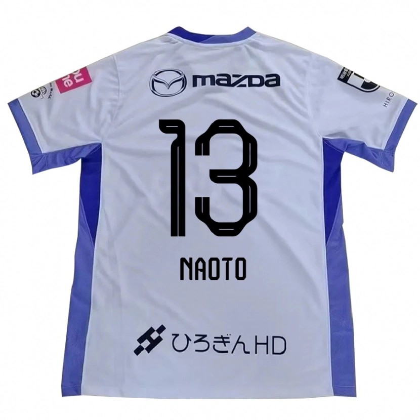Danxen Bambino Maglia Naoto Arai #13 Bianco Arancione Kit Gara Away 2025/26 Maglietta