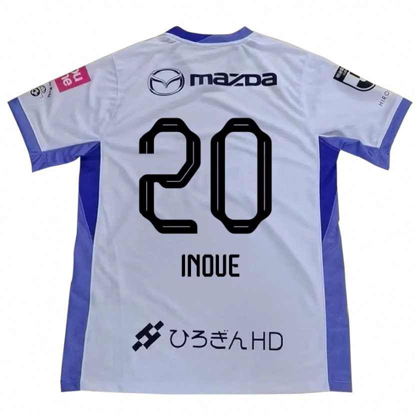 Danxen Bambino Maglia Shion Inoue #20 Bianco Arancione Kit Gara Away 2025/26 Maglietta