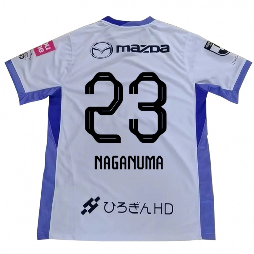 Danxen Bambino Maglia Seimei Naganuma #23 Bianco Arancione Kit Gara Away 2025/26 Maglietta
