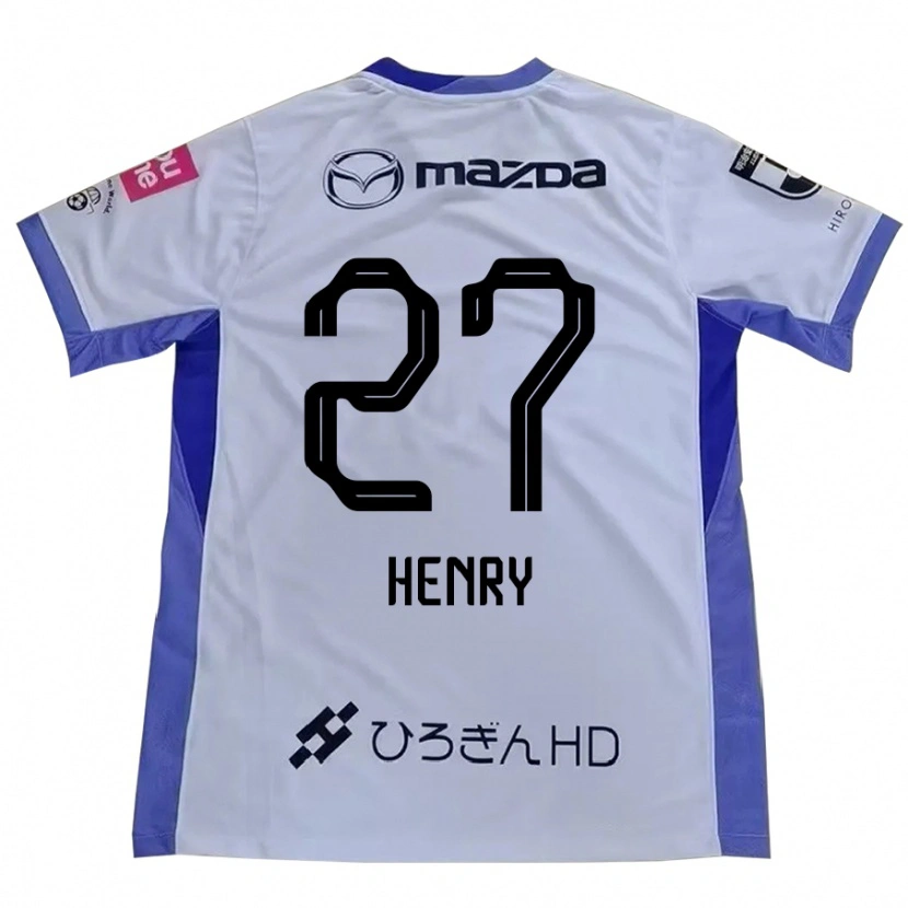 Danxen Bambino Maglia Osamu Henry Iyoha #27 Bianco Arancione Kit Gara Away 2025/26 Maglietta