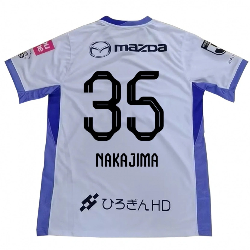 Danxen Bambino Maglia Yotaro Nakajima #35 Bianco Arancione Kit Gara Away 2025/26 Maglietta