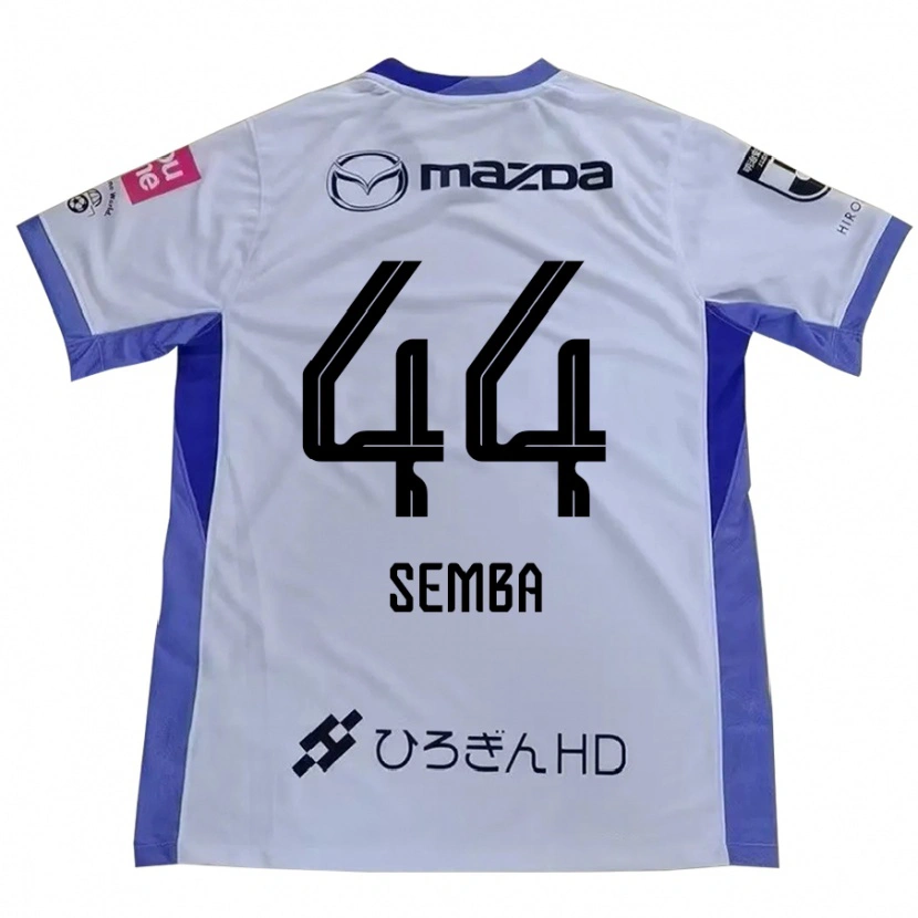 Danxen Bambino Maglia Taishi Semba #44 Bianco Arancione Kit Gara Away 2025/26 Maglietta