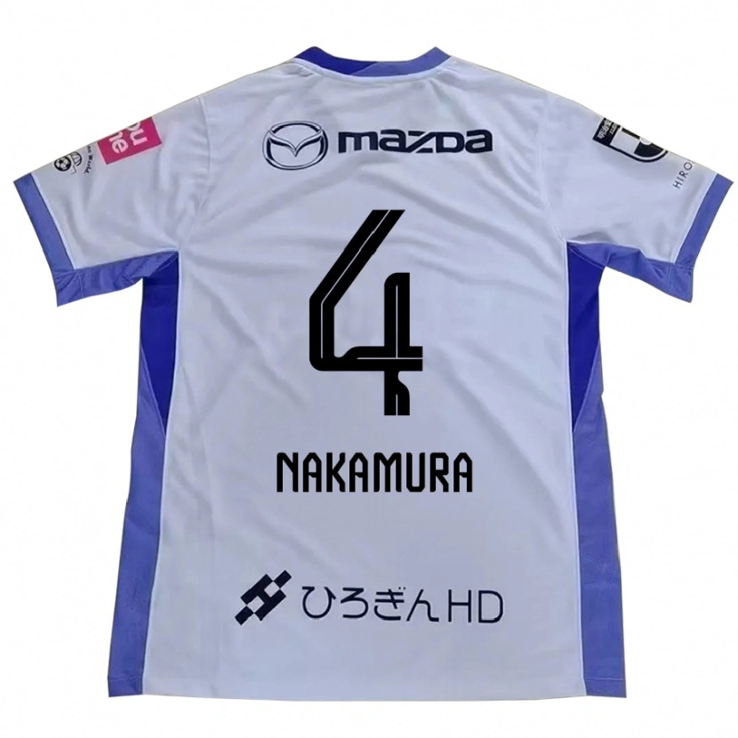 Danxen Bambino Maglia Kaede Nakamura #4 Bianco Arancione Kit Gara Away 2025/26 Maglietta
