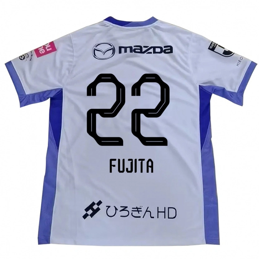 Danxen Bambino Maglia Nanami Fujita #22 Bianco Arancione Kit Gara Away 2025/26 Maglietta