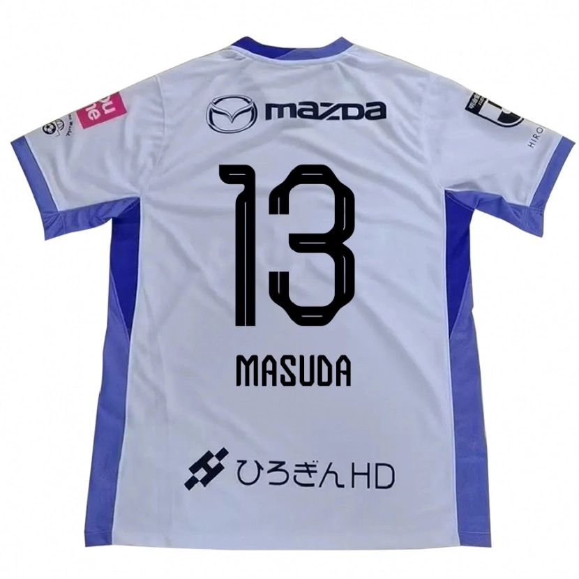 Danxen Bambino Maglia Takuya Masuda #13 Bianco Arancione Kit Gara Away 2025/26 Maglietta