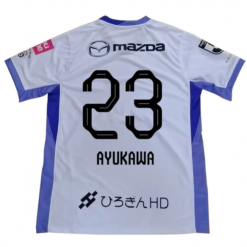 Danxen Bambino Maglia Shun Ayukawa #23 Bianco Arancione Kit Gara Away 2025/26 Maglietta