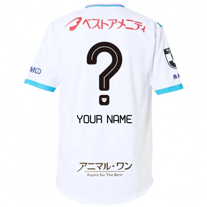 Danxen Bambino Maglia Il Tuo Nome #0 Bianco Rosa Kit Gara Away 2025/26 Maglietta