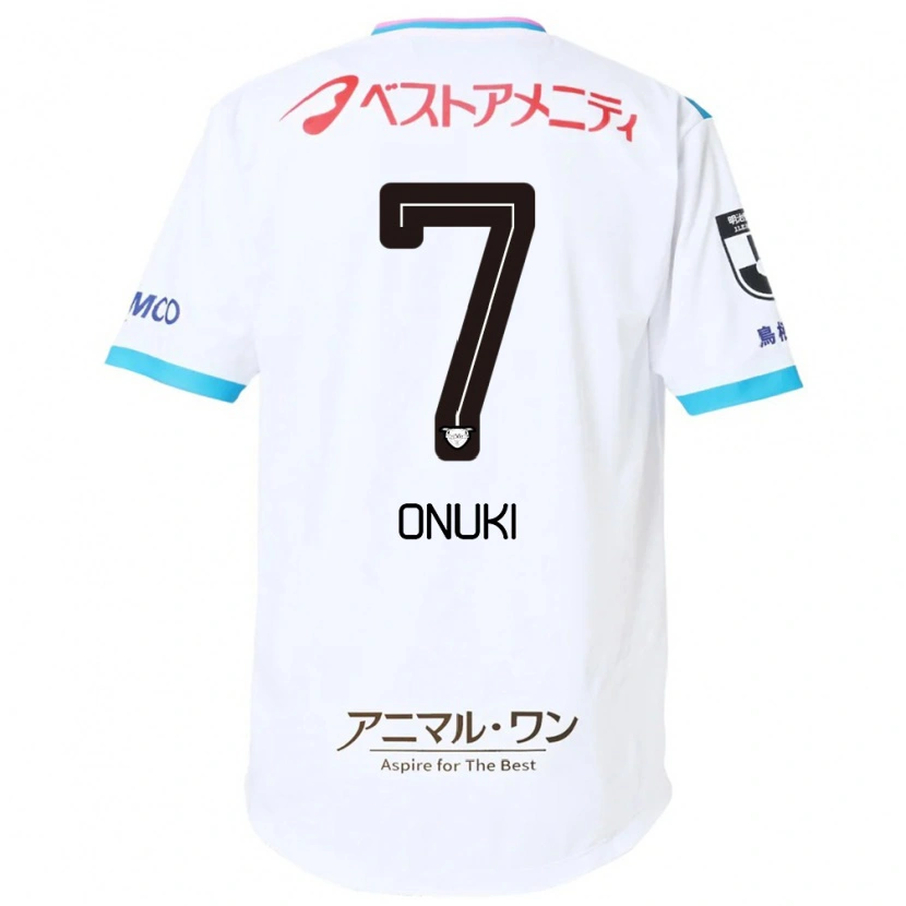 Danxen Bambino Maglia Tentaro Onuki #7 Bianco Rosa Kit Gara Away 2025/26 Maglietta