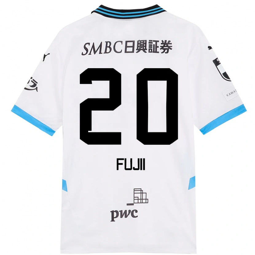 Danxen Bambino Maglia Rensuke Fujii #20 Bianco Azzurro Cielo Kit Gara Away 2025/26 Maglietta