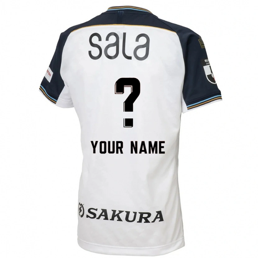 Danxen Bambino Maglia Il Tuo Nome #0 Bianco Nero Kit Gara Away 2025/26 Maglietta