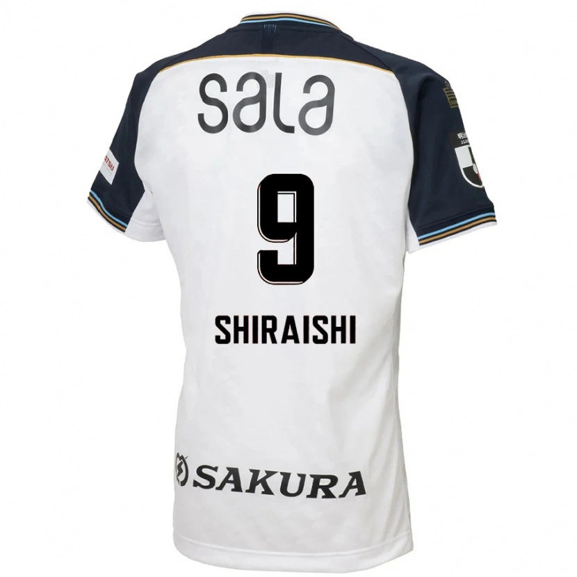 Danxen Bambino Maglia Eriya Shiraishi #9 Bianco Nero Kit Gara Away 2025/26 Maglietta