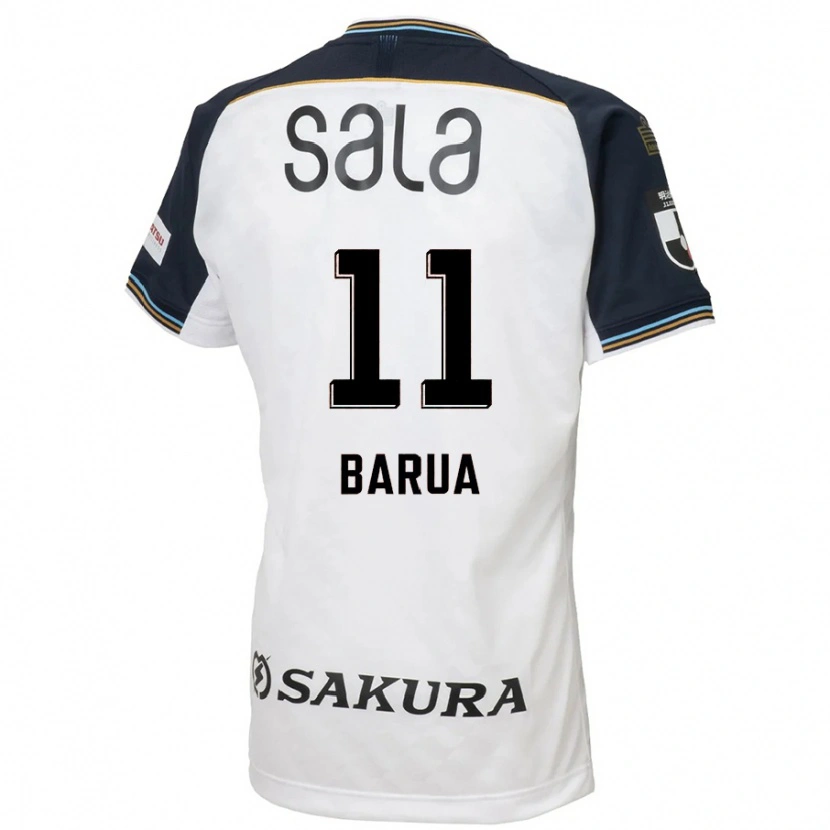 Danxen Bambino Maglia Roi Barua #11 Bianco Nero Kit Gara Away 2025/26 Maglietta
