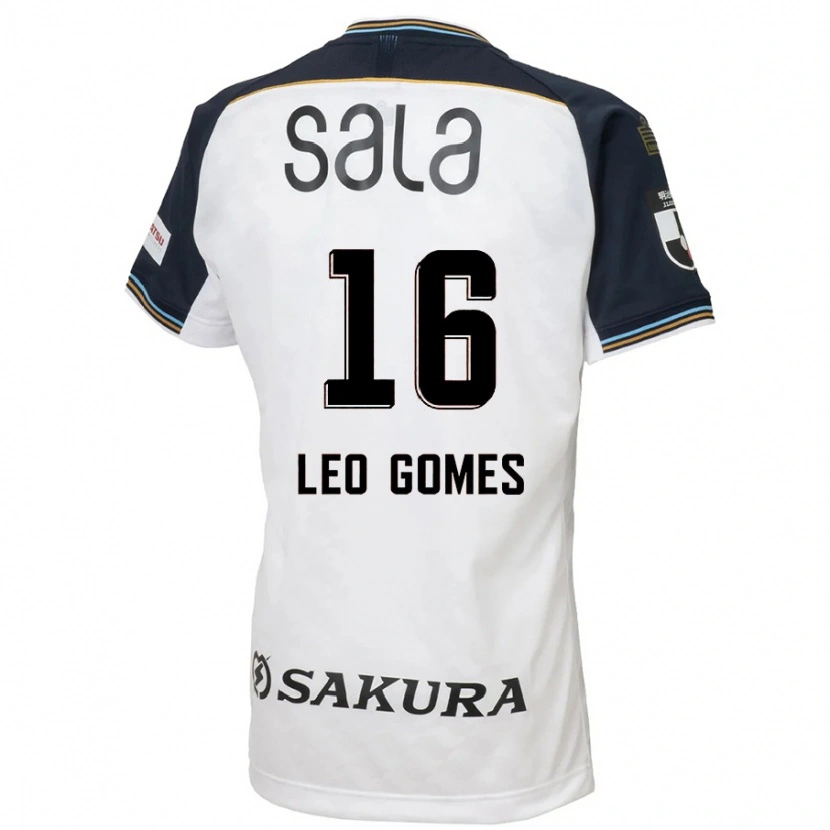 Danxen Bambino Maglia Léo Gomes #16 Bianco Nero Kit Gara Away 2025/26 Maglietta