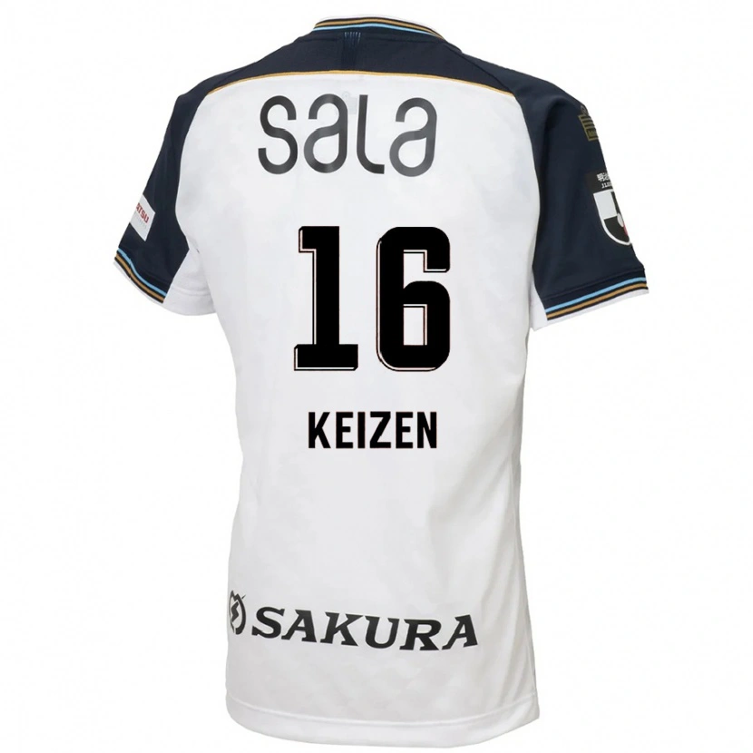 Danxen Bambino Maglia Keizen Iida #16 Bianco Nero Kit Gara Away 2025/26 Maglietta