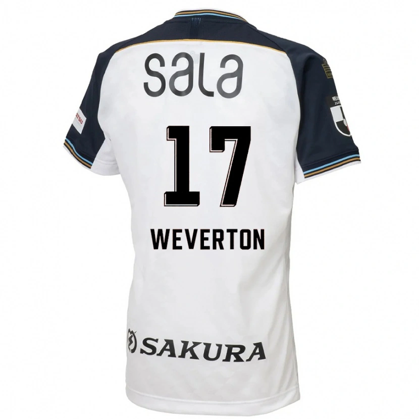 Danxen Bambino Maglia Weverton #17 Bianco Nero Kit Gara Away 2025/26 Maglietta