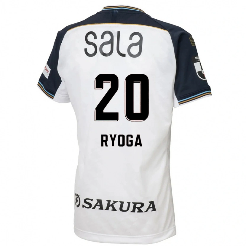 Danxen Bambino Maglia Ryoga Sato #20 Bianco Nero Kit Gara Away 2025/26 Maglietta