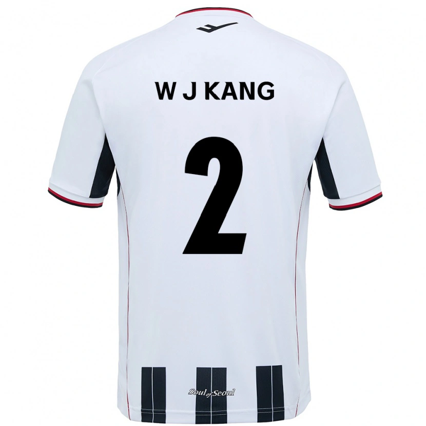 Danxen Bambino Maglia Jae-Won Kang #2 Bianco Nero Kit Gara Away 2025/26 Maglietta