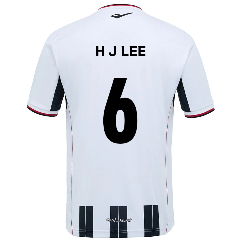 Danxen Bambino Maglia Ju-Hwan Lee #6 Bianco Nero Kit Gara Away 2025/26 Maglietta