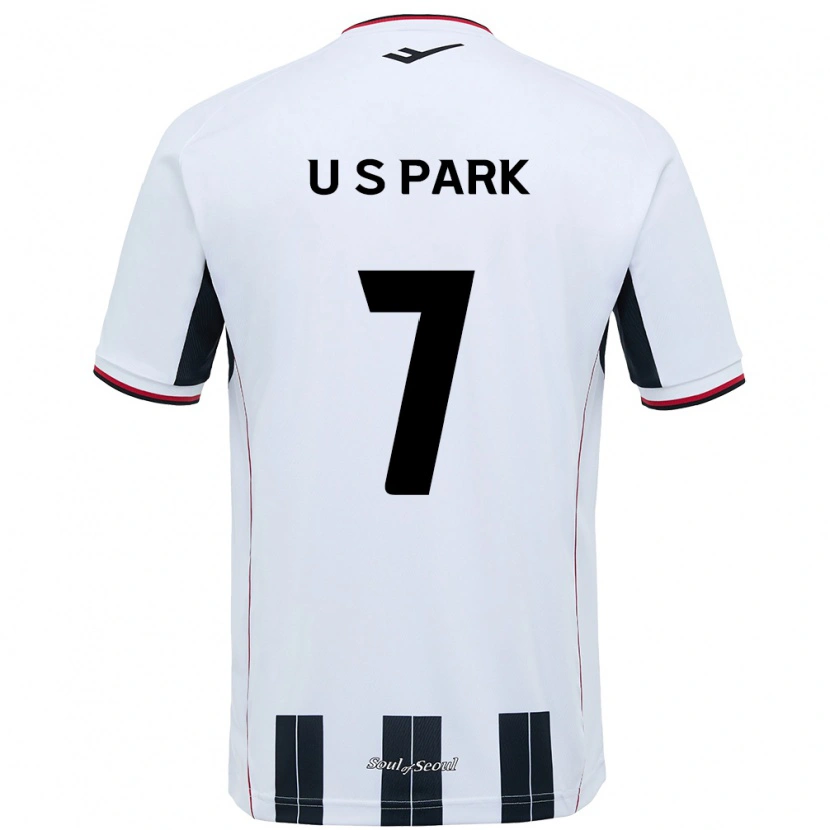 Danxen Bambino Maglia Sun-Uk Park #7 Bianco Nero Kit Gara Away 2025/26 Maglietta